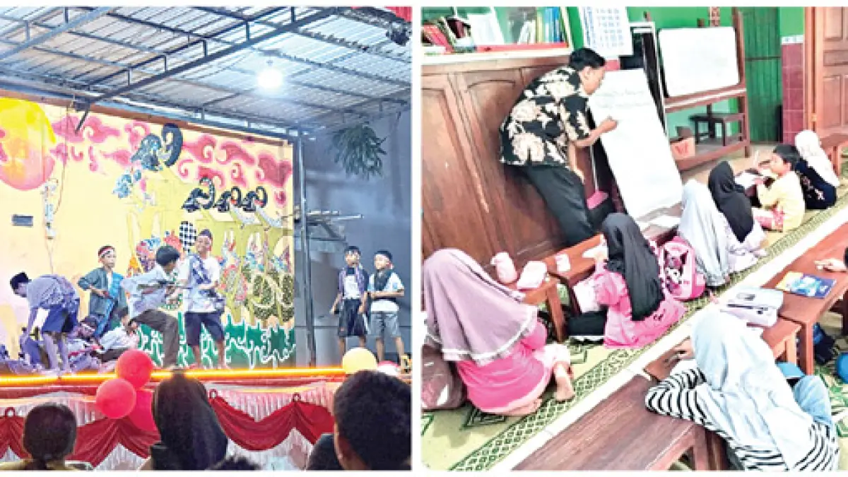 BERBASIS KEARIFAN LOKAL: JBM di Kemantren Umbulharjo, Kraton dan Kemantren Gondomanan mengembangkan berbagai model. Di antaranya kegiatan bernafaskan religi, seni dan budaya. Juga materi nonakademik. (Foto-foto: Iwan Nurwanto/Radar Jogja)
