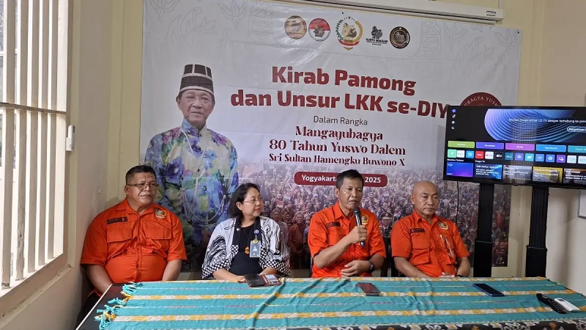 Jumpa Pers kirab Peringatan Mangayubgaya 80 tahun Yuswo Dalem Sri Sultan Hamengku Buwono X, Senin (30/3/2026). (AGUNG DWI PRAKOSO/ RADAR JOGJA)