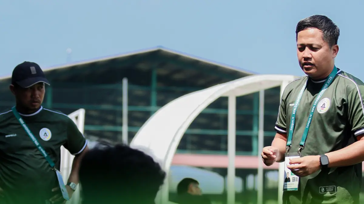 Pelatih kepala PSS Sleman U19, Anang Hadisaputra puji mentalitas para pemainnya setelah kemenangan 3-2 atas Persiba Balikpapan di EPA Championship U19 2026 (PSS Sleman)