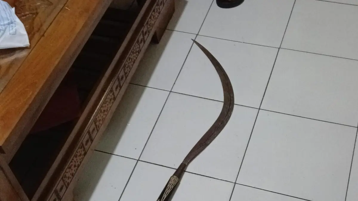 Dokumentasi Polres Bantul- Senjata tajam berupa celurit telah diamankan oleh Polsek Sanden Sabtu (4/4)&nbsp;