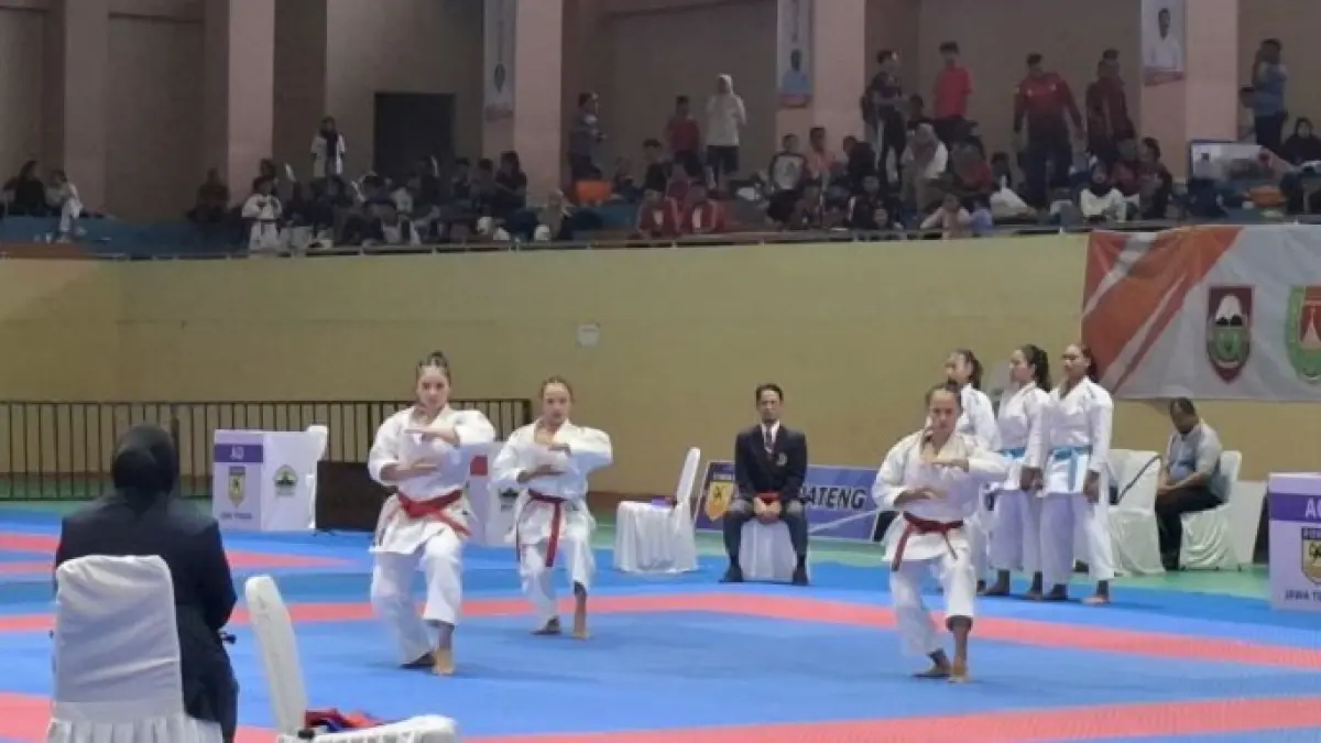 SIAP BERTANDING: Ratusan karateka unjuk gigi dalam Kejuaraan Provinsi Karate Puala Ketua Umum Pengprov FORKI Jawa Tengah. (Dokumentasi Prokompim Kabupaten Magelang)
