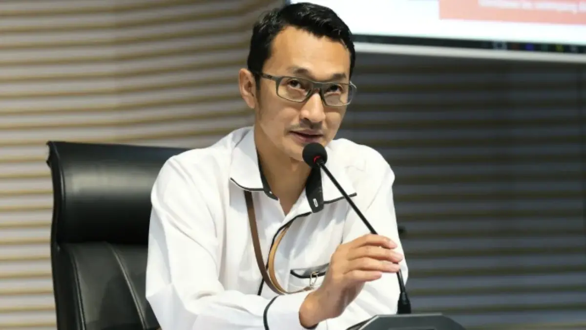 Jubir KPK Budi Prasetyo saat konferensi pers di Gedung Merah Putih KPK, Jakarta. (Dery Ridwansah/JawaPos.com)