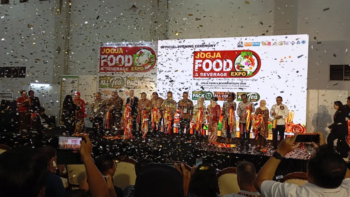RESMI : Seremonial pembukaan Jogja Food & Beverage Expo 2026 pada Rabu (8/4/2026). Pameran makanan dan minuman terbesar se-DIY dan Jateng itu akan terselenggara hingga Sabtu (11/4/2026).