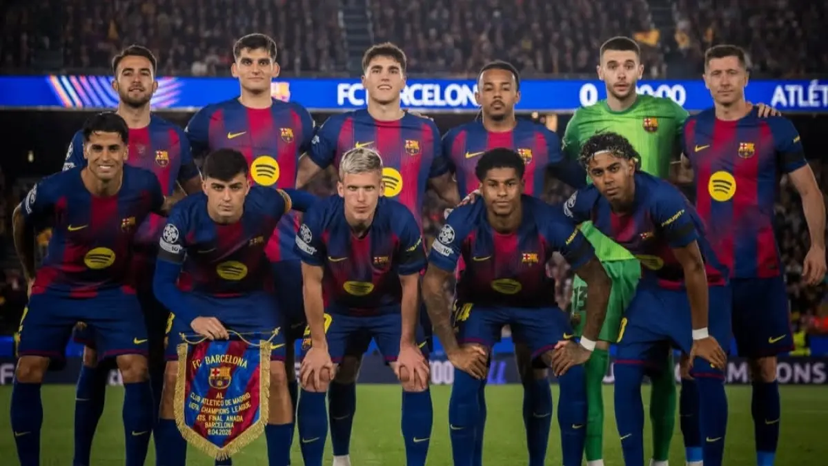 Starting eleven Barcelona melawan Atletico Madrid di leg pertama perempat final Liga Champions di Camp Nou, Kamis (9/4)