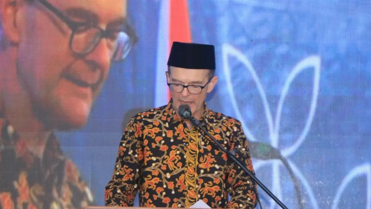 Dubes Inggris untuk Indonesia saat berkunjung ke Ponpes Pabelan Kamis (9/4). (Dokumentasi Ponpes Pabelan)