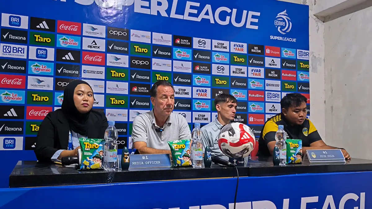 Konferensi pers setelah pertandingan PSIM Jogja melawan PSM Makassar. Fahmi Fahriza/Radar Jogja
