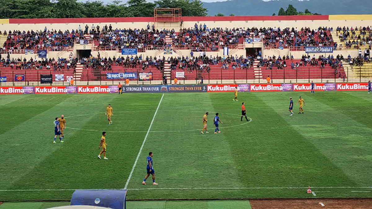 PSIM Jogja saat menjalani pertandingan di Stadion Sultan Agung, Bantul. (Fahmi Fahriza/Radar Jogja)
