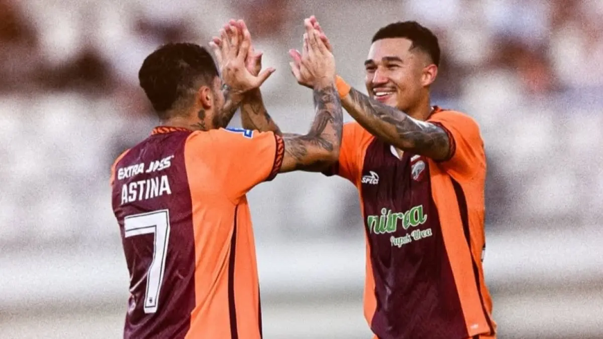 Selebrasi pemain Borneo FC dalam kemenangan atas PSBS Biak (Instagram)
