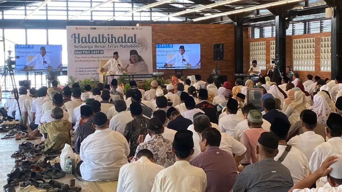 Suasana syawalan di Teras Malioboro Besakalan, Rabu (15/4/2026). (AGUNG DWI PRAKOSO/RADAR JOGJA)