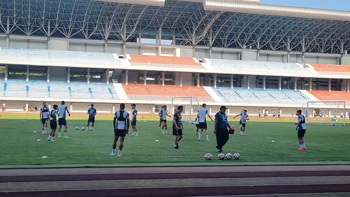 Para pemain PSIM Jogja saat menjalani sesi latihan rutin. (Foto: Fahmi Fahriza/Radar Jogja)