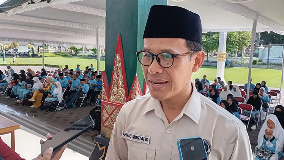 SIAP HAJI: Kasubag TU Kemenag Kota Jogja Ahmad Mustafid saat ditemui di Balai Kota Jogja, Kamis (16/4/2026). (Foto: Iwan Nurwanto/Radar Jogja)