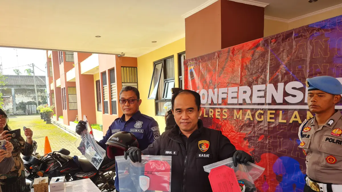 Polisi Magelang Kota Tangkap Dua Penjambret di Penginapan, Kalung Emas 7 Gram Jadi Barang Bukti