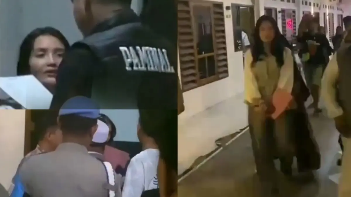 Detik-detik penggerebekan Ibu Bhayangkari sedang berduaan dengan seorang Prajurit TNI di Indekos Kendari, Jumat (17/4/2026). (Tangkapan X/
TheNdons)