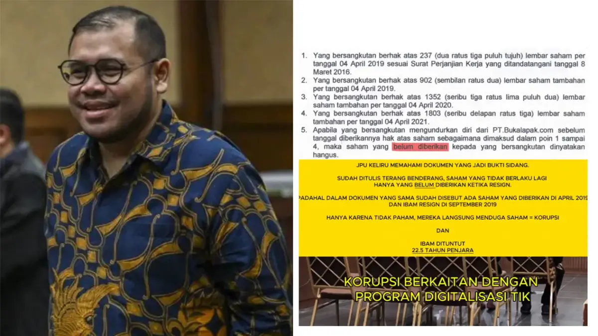 Mantan Konsultan Kemendikbudristek era Menteri Nadiem Anwar Makarim, Ibrahim Arief dan tuntutan yang dibacakan JPU Pengadilan Tipikor Jakarta, Kamis (16/4/2026).