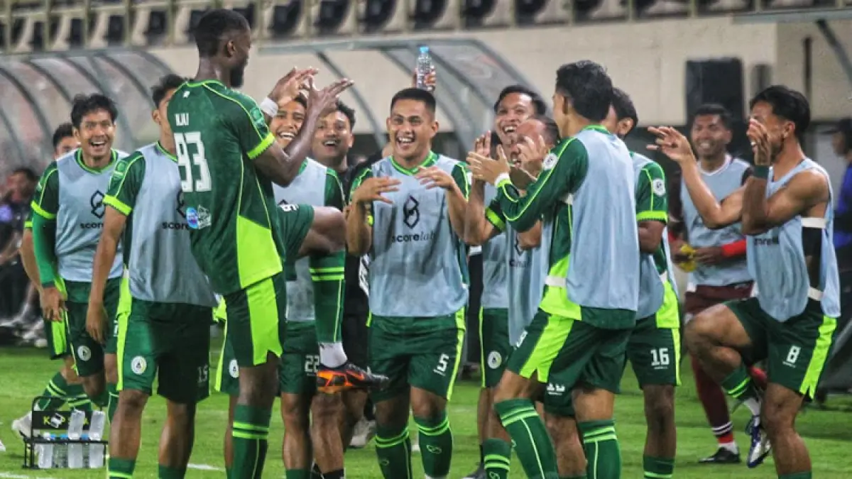SELEBRASI: Laskar Sembada menang dari Persiku Kudus dengan skor 2-1 di Maguwoharjo International Stadium (MagIS), Senin (20/4/2026) malam. (Foto: Guntur Aga Tirtana/Radar Jogja)