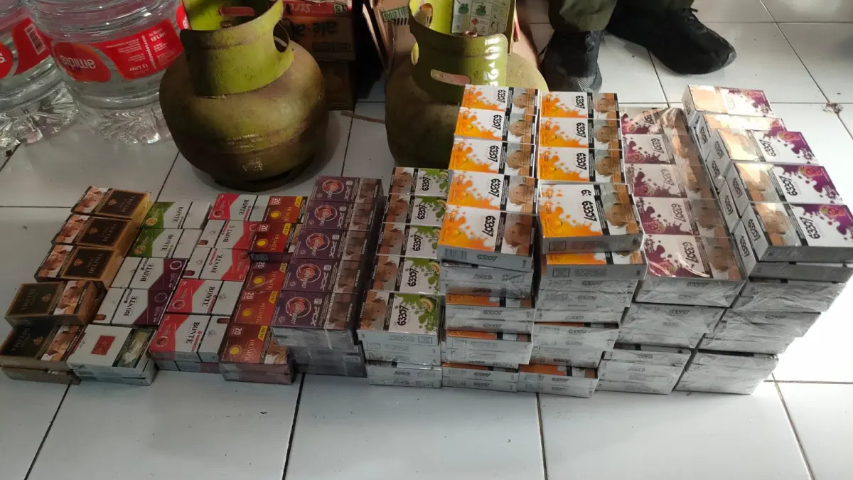 SIDAK: Bidang Penegakan Perda Satpol PP Gunungkidul berhasil menyita ratusan bungkus rokok ilegal selama triwulan pertama 2026. (Dokumentasi Satpol PP Gunungkidul)