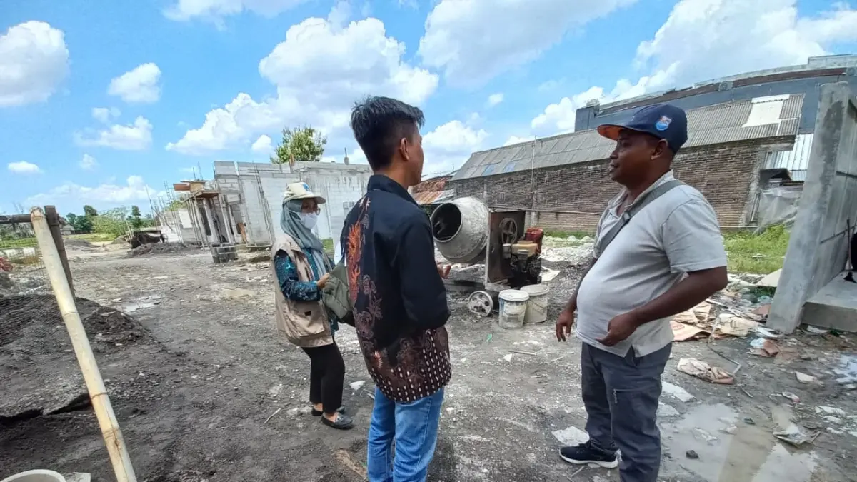 Tinjau lapangan dalam rangka pengawasan bangunan&nbsp;- Dokumentasi DPUPKP Sleman