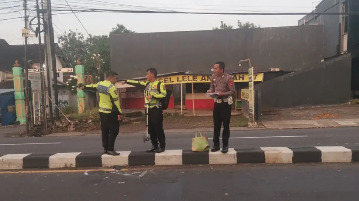 CEK TKP: Tinjauan tempat kejadian perkara laka lantas di Sleman. Dokumentasi Polresta Sleman
