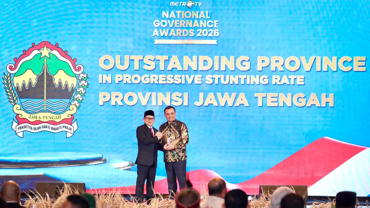 Gubernur Jawa Tengah Menerima penghargaan atas penanganan mengatasi stunting di Jateng