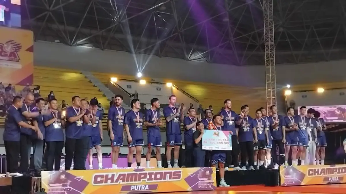 Keterangan Para pemain Jakarta LavAni Livin Transmedia saat menjuarai Proliga 2026. Rizky Wahyu/Radar Jogja&nbsp;

