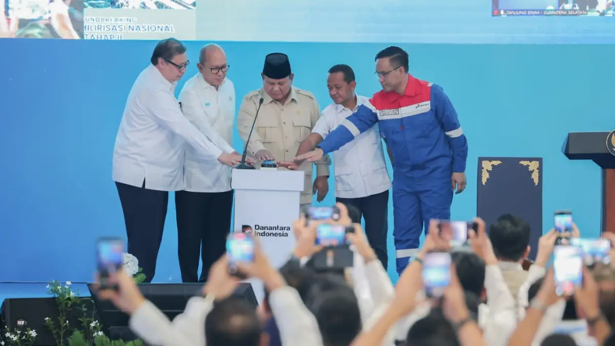 Presiden Prabowo Subianto melaksanakan peletakan batu pertama (groundbreaking) 13 proyek hilirisasi nasional fase II di PT Kilang Pertamina Internasional Cilacap, Rabu, 29 April 2026.&nbsp;