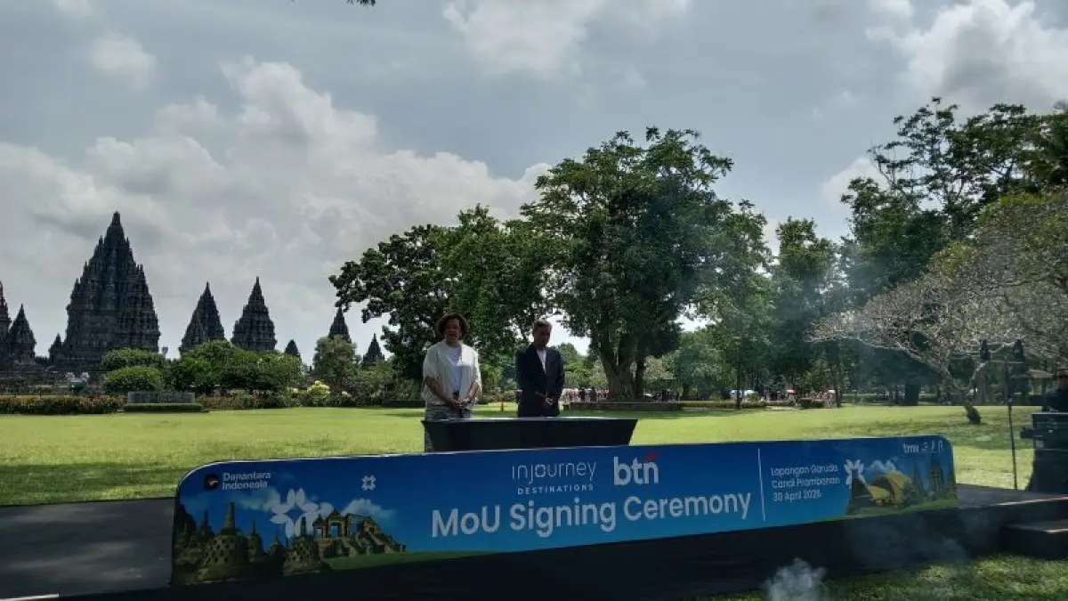 Seremoni kerja sama IDM dalam pengembangan pariwisata. (Delima&nbsp;Purnamasari/Radar Jogja)