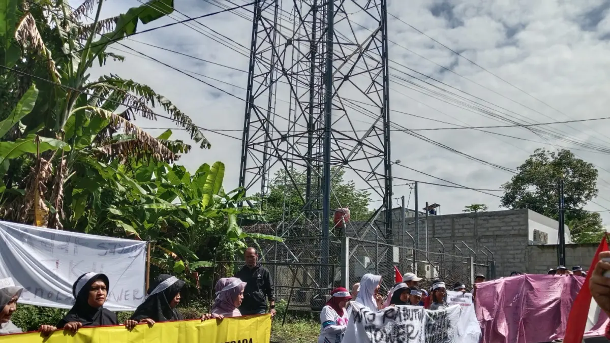 Warga protes perpanjangan izin tower BTS - Delima Purnamasari/Radar Jogja