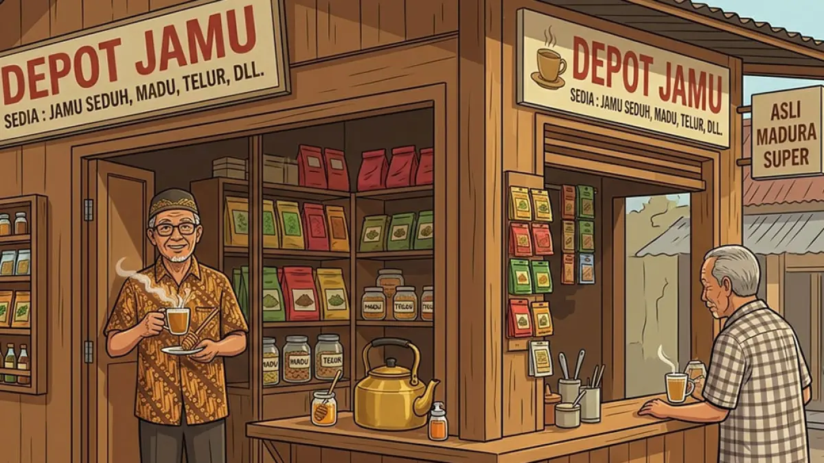 ilustrasi depot jamu