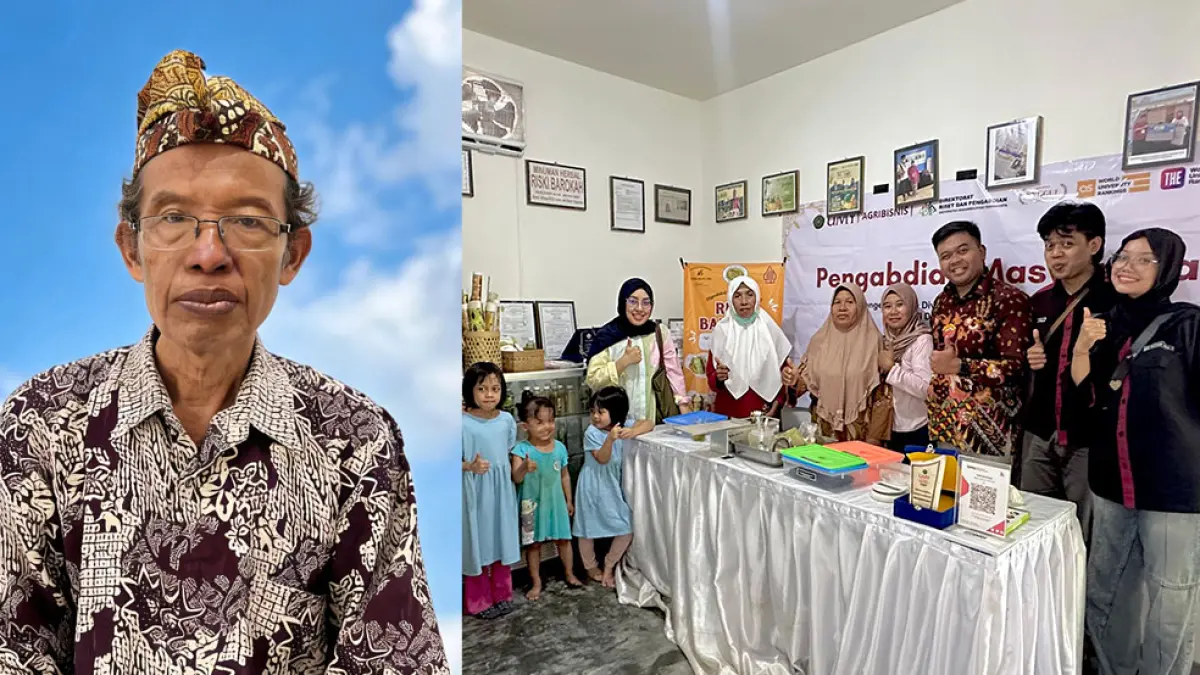 Koordinator Jamu Gendong Gabungan Pengusaha (GP) Sutrisno (kiri). Suasana pembuatan jamu.&nbsp;Dokumen pribadi dan Seruni
