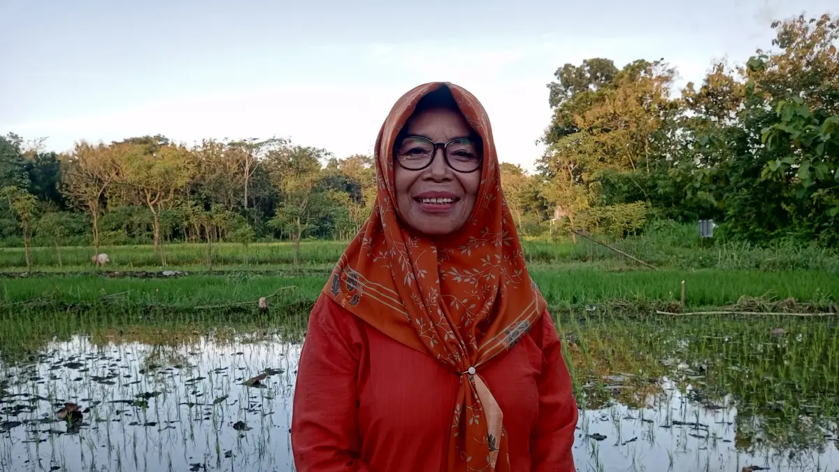 Ketua Lembaga Kesejahteraan Sosial Lanjut Usia (LKS-LU) Kinasih Kalurahan Ngunut Martini 