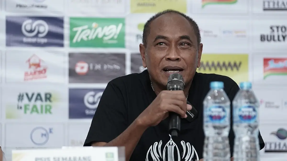 Pelatih PSIS Semarang, Kas Hartadi janjikan permainan terbaik melawan PSS Sleman. (Ileague)
