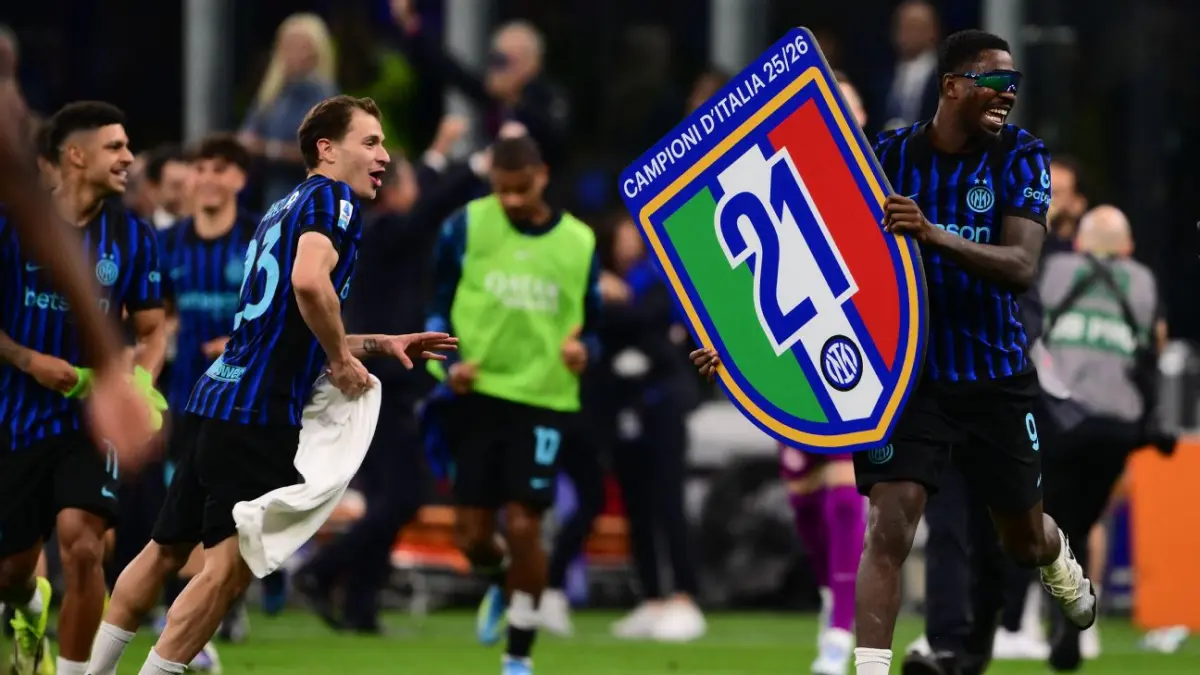 Selebrasi para pemain Inter Milan rayakan gelar juara Serie A ke-21 usai taklukkan Parma di San Siro.