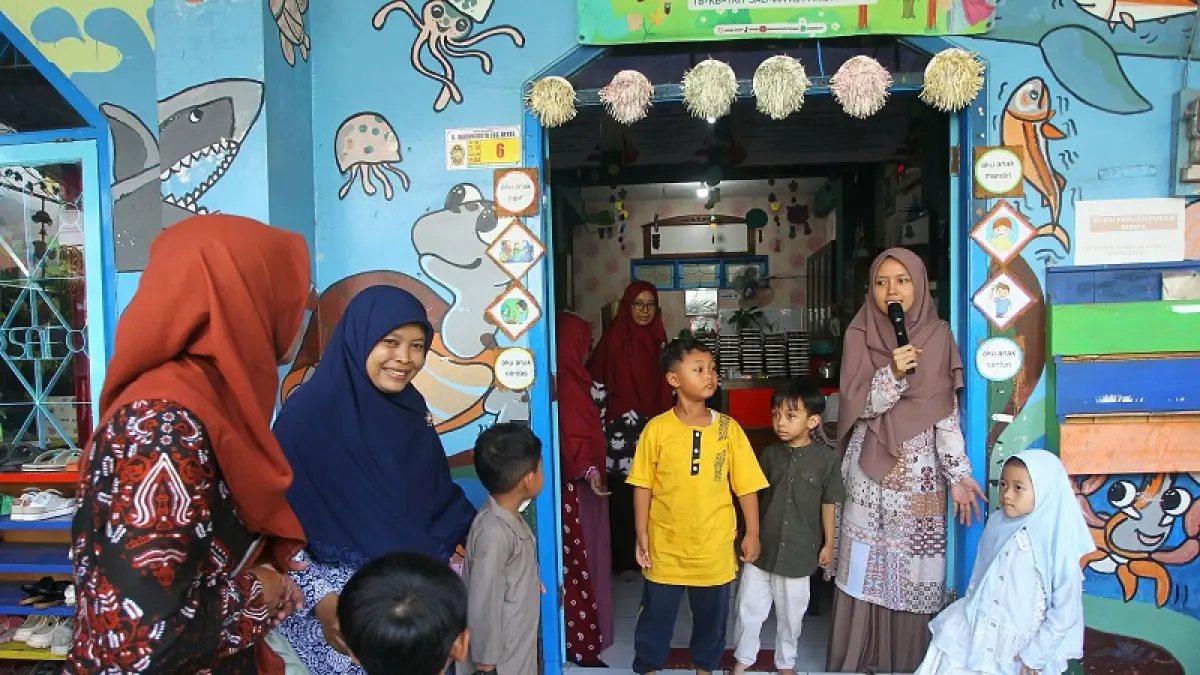 Suasana salah satu TK-KB dan tempat penitipan anak di kawasan Kemantren Umbulharjo, Kota Jogja, Selasa (5/5/2026). Pemprov DIY mewajibkan bupati dan wali kota melaporkan progres penataan daycare maksimal 15 hari setelah Instruksi Gubernur (Ingub) guna mengantisipasi praktik daycare ilegal. Guntur Aga Tirtana/Radar Jogja 