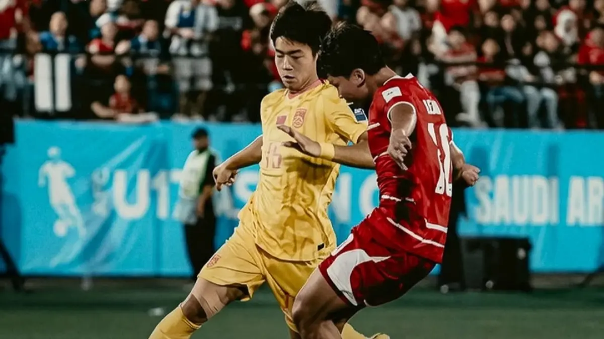 Timnas Indonesia U17 taklukkan China U17 untuk mengawali Piala Asia U17 dengan kemenangan. (Instagram Timnas Indonesia)