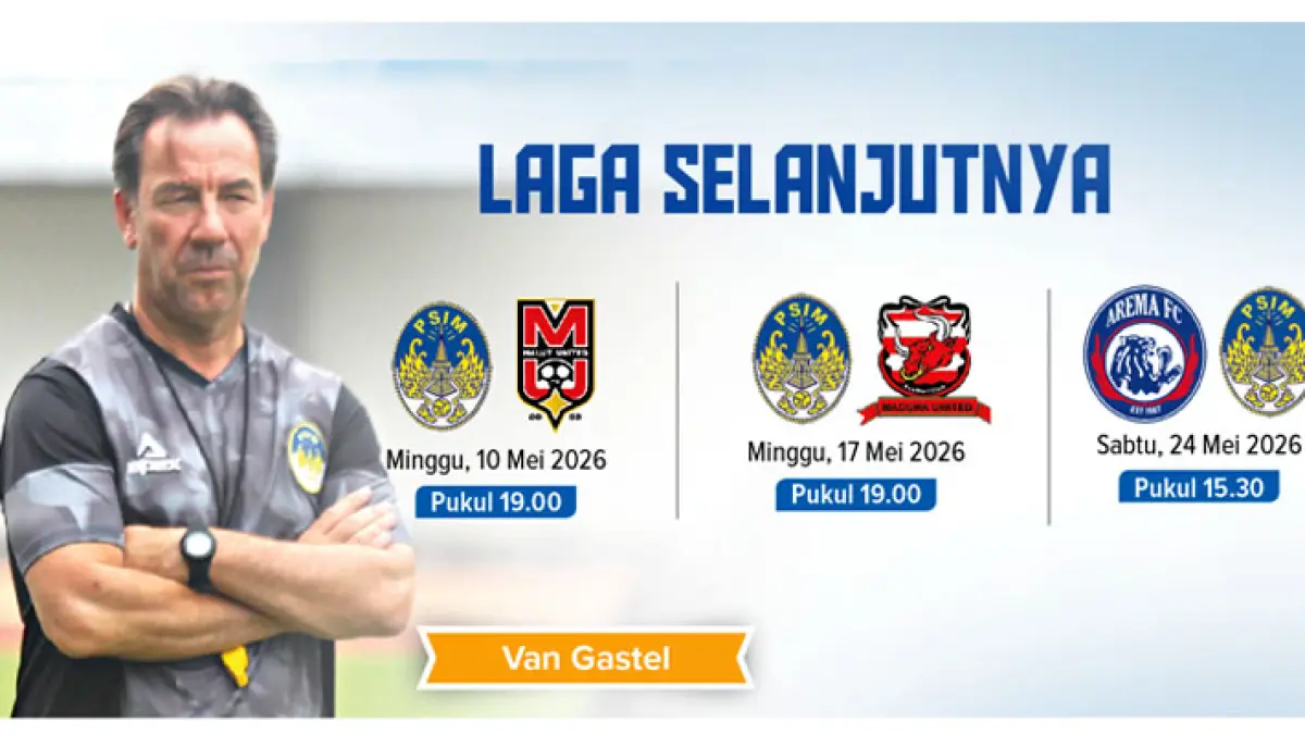 Pelatih PSIM Jean Paul van Gastel memastikan timnya tetap menjaga intensitas dan keseriusan menghadapi tiga laga tersisa musim ini.  (Foto: Guntur Aga Tirtana/Radar Jogja, Infografis: Herpri Kartun/Radar Jogja)