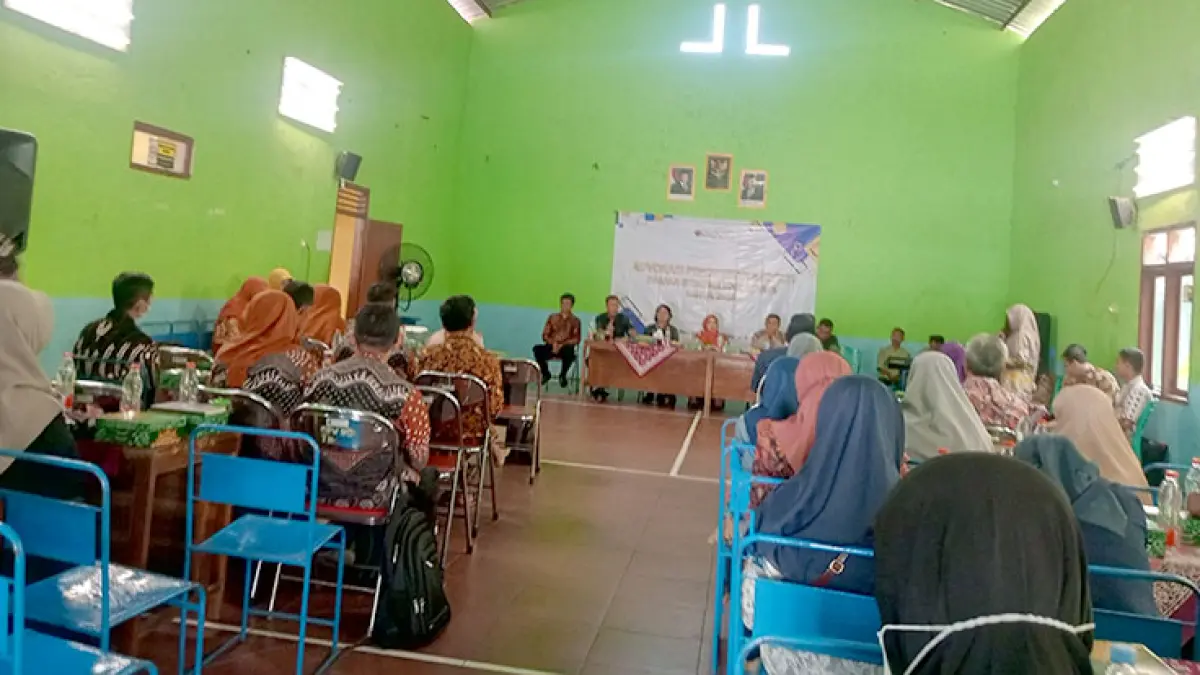 AKSES BAGI ABK: Advokasi pendidikan khusus diselenggarakan Dinas Pendidikan Pemuda dan Olahraga DIY di Balai Kalurahan Giriwungu, Panggang, Gunungkidul, Kamis (7/5/2026). Masalah sekolah inklusif dikupas dalam acara tersebut. (Foto: Yusuf Bastiar/Radar Jogja)