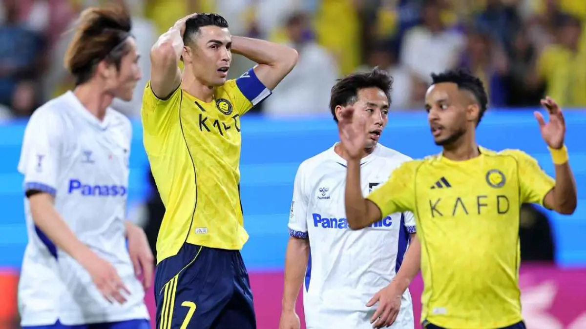 Raut kekecewaan Cristiano Ronaldo dalam kekalahan Al Nassr dari Gamba Osaka di final AFC Champions League Two.