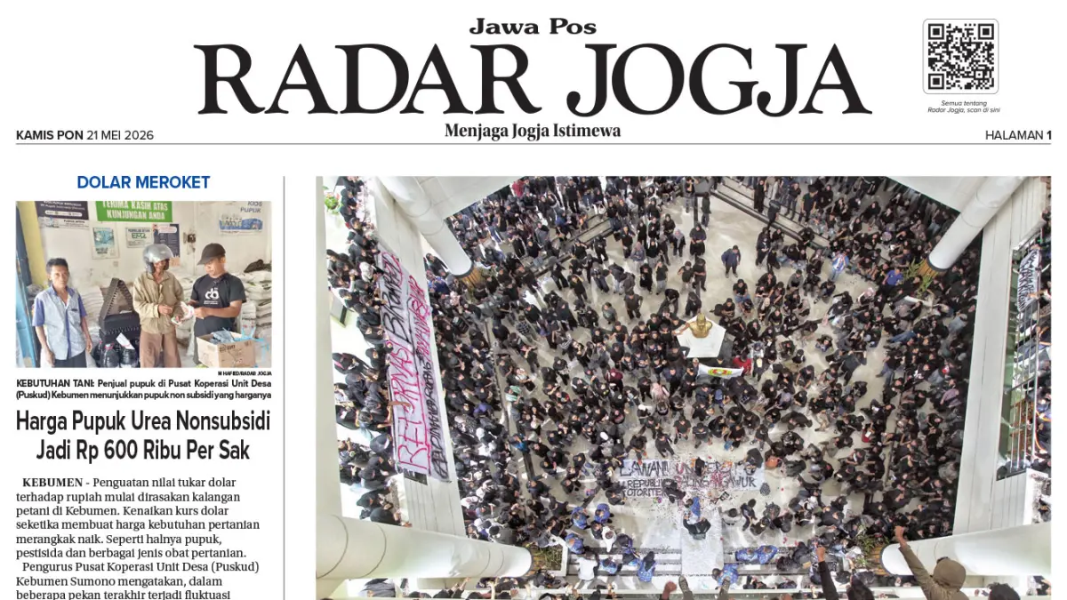 Jawa Pos - Radar Jogja, edisi Kamis 21 Mei 2026