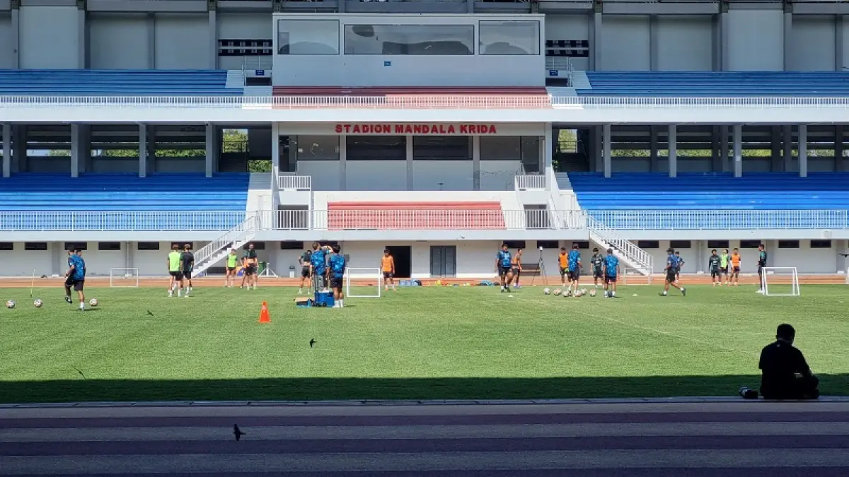 Pemain PSIM Jogja saat menjalani sesi latihan rutin. Fahmi Fahriza/Radar Jogja