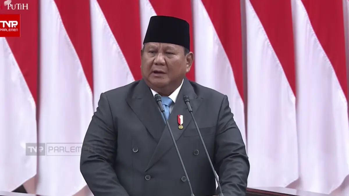 Presiden RI Prabowo Subianto beberkan RAPBD 2027. (Tangkapan YouTube/Sekretariat Presiden)