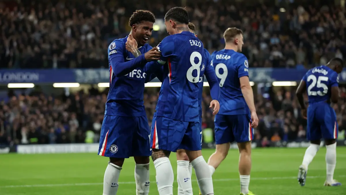 Selebrasi pemain Chelsea dalam kemenangan atas Tottenham Hotspur. (Chelsea)