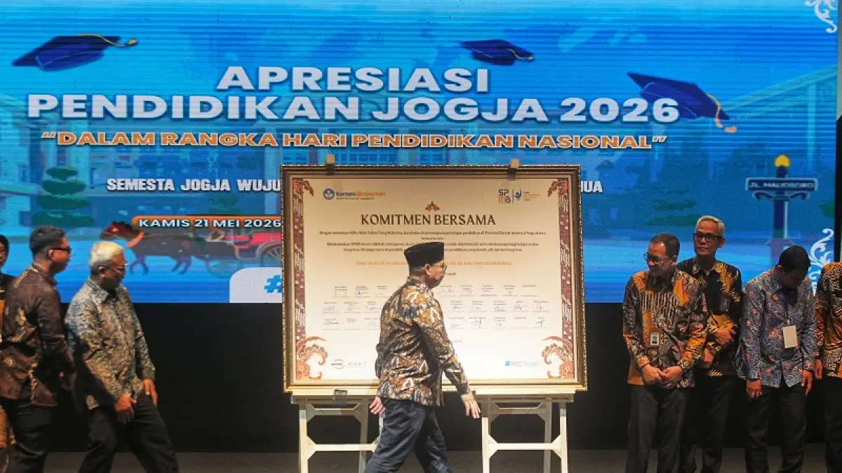 Apresiasi Pendidikan Jogja yang dilaksanakan di Taman Budaya Embung Giwangan, Kamis (21/5/2026). GUNTUR AGA TIRTANA/RADAR JOGJA