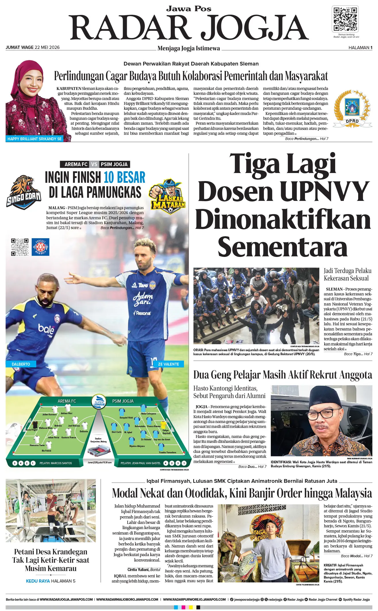 Jawa Pos - Radar Jogja edisi Jumat, 22 Mei 2026