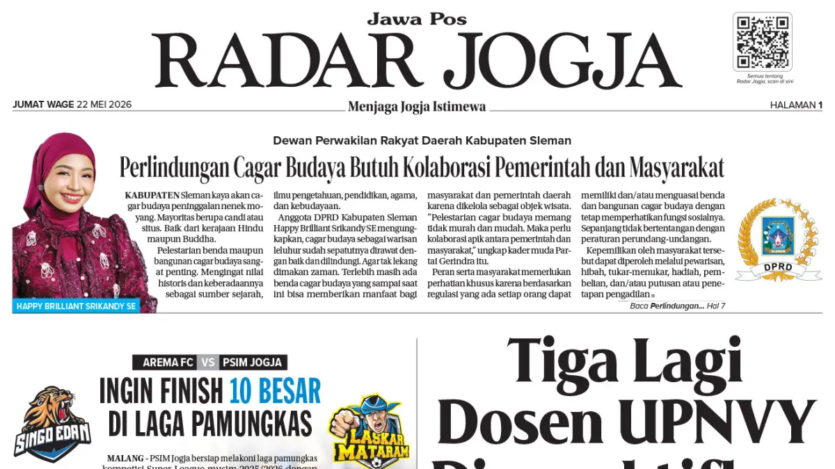 Jawa Pos - Radar Jogja edisi Jumat, 22 Mei 2026