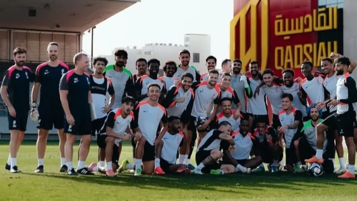 Para pemain Al Qadsiah saat jalani latihan jelang pertandingan terakhir Saudi Pro League melawan Al Ittihad. (Instagram)