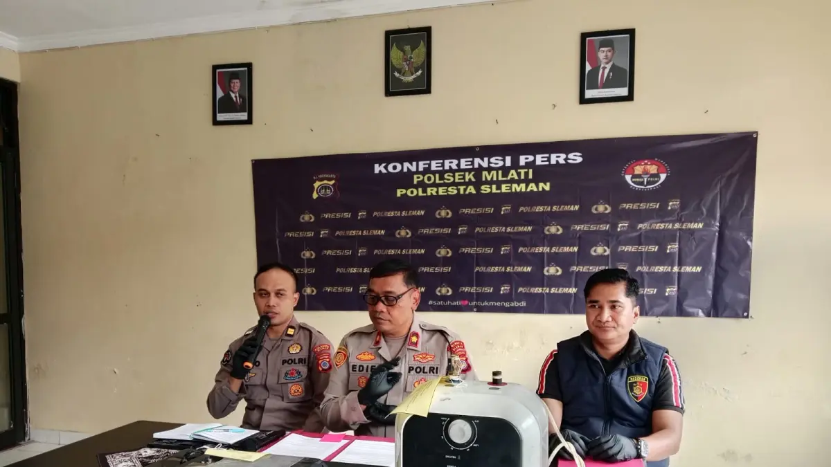 Ungkap kasus tindak pencurian oleh Polsek Mlati - Delima Purnamasari/Radar Jogja