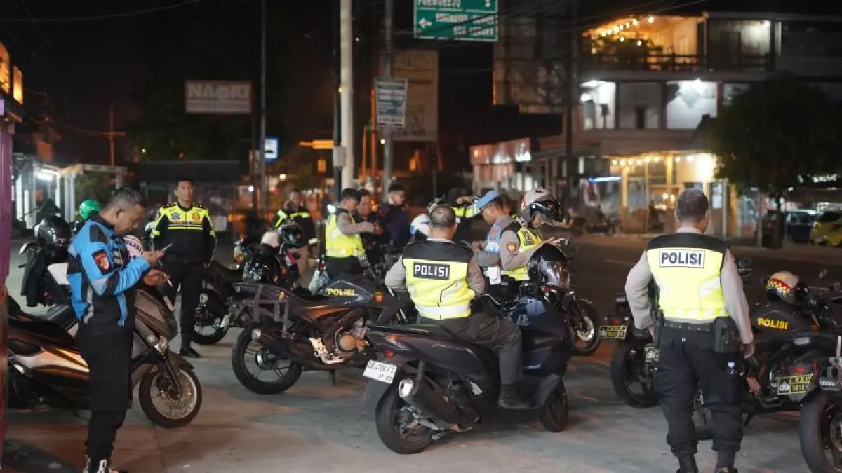 Polres Bantul sedang melakukan patroli untuk mencegah kenakalan remaja Minggu (24/5). (Dokumentasi Polres Bantul)