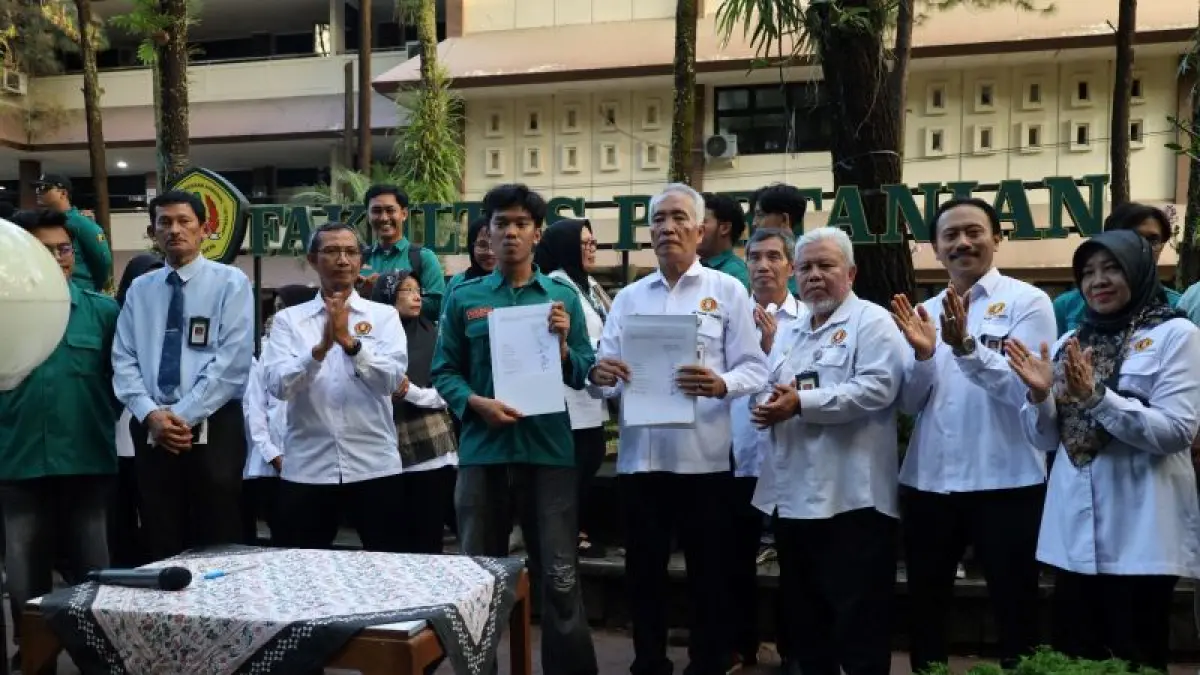 Penyampaian deklarasi penolakan kekerasan di kampus pada Senin (25/5). (Dokumentasi UPN Veteran Yogyakarta)
