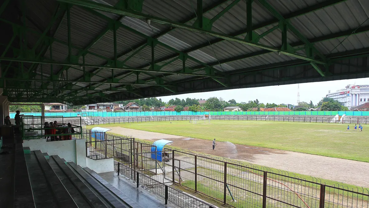 Suasana Stadion Tridadi, Sleman, kemarin (27/5)
