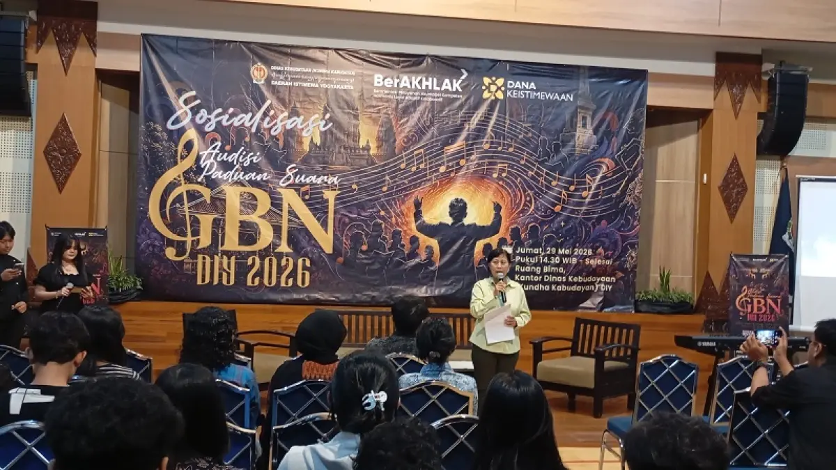 DIBUKA:&nbsp;Suasana sosialisasi Audisi Gita Bahana Nusantara yang diselenggarakan di Kantor Disbud DIY, Jumat (29/5/2026). IWAN&nbsp;NURWANTO/RADAR JOGJA